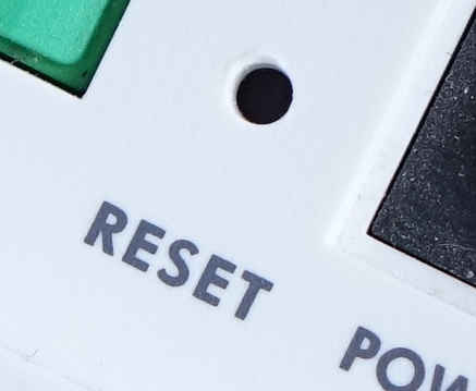 Hålet för reset